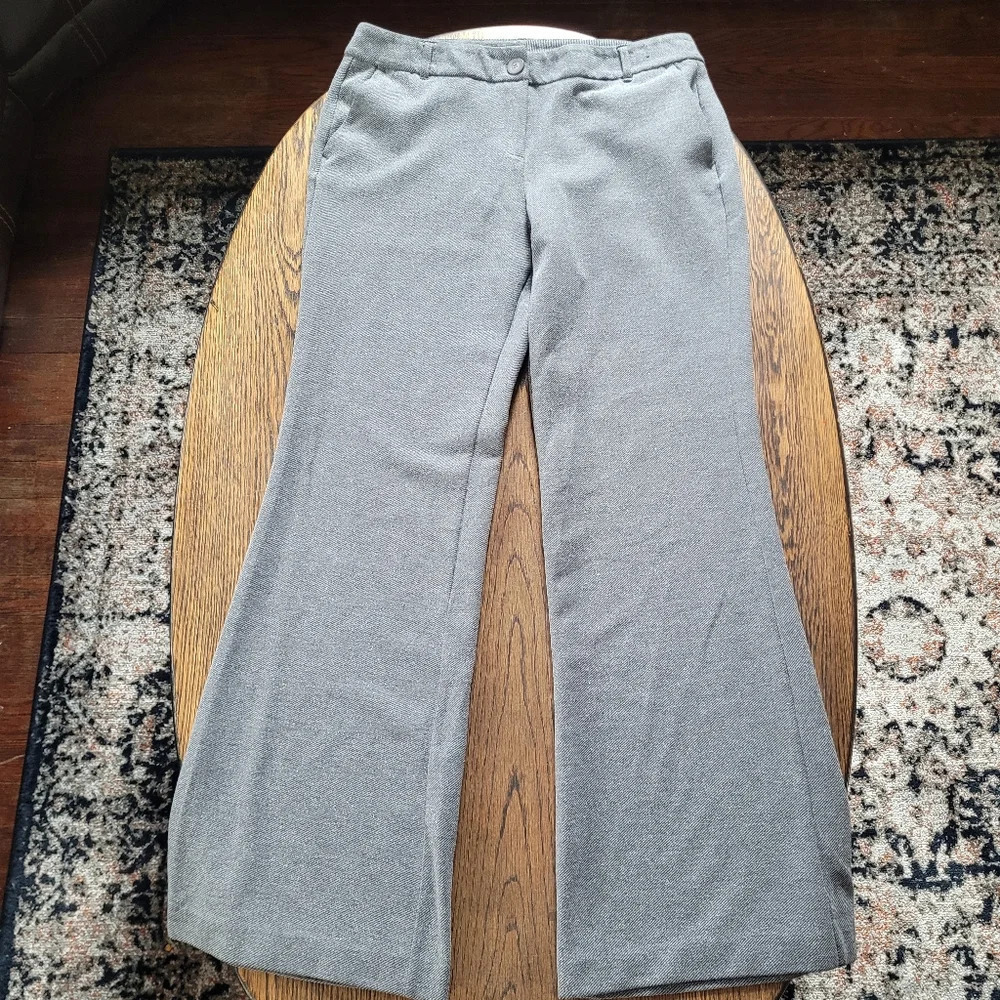 New York & Company Gray Textured Dress Pants Size Women's 12